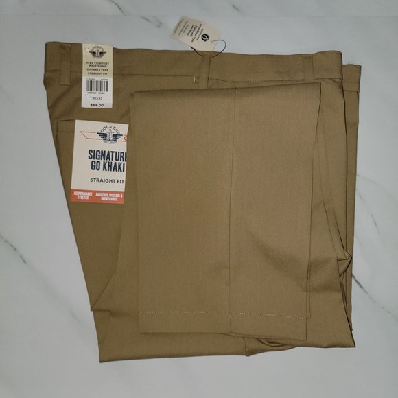 Dockers Men's Signature Comfort Waistband Pants Size 36W x 32L Harvest Gold - Picture 3 of 12